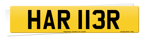 Registration number HAR 113R